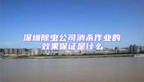 深圳除蟲(chóng)公司消殺作業(yè)的效果保證是什么