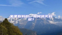 家里有螞蟻，如何消滅螞蟻？