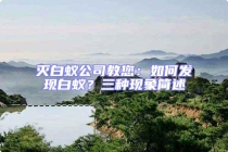 滅白蟻公司教您：如何發(fā)現(xiàn)白蟻？三種現(xiàn)象簡(jiǎn)述