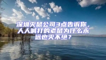 深圳滅鼠公司3點(diǎn)告訴你，人人喊打的老鼠為什么永遠(yuǎn)也滅不絕？
