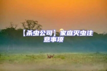 【殺蟲(chóng)公司】家庭滅蟲(chóng)注意事項(xiàng)