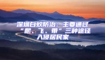 深圳白蟻防治：主要通過(guò)“爬、飛、帶”三種途徑入侵居民家