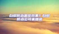 白蟻防治最佳效果？白蟻防治公司來細(xì)說