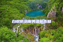 白蟻防治服務(wù)溫馨告知