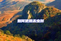 如何使用殺蟲(chóng)劑