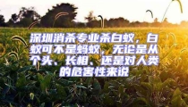 深圳消殺專業(yè)殺白蟻，白蟻可不是螞蟻，無(wú)論是從個(gè)頭、長(zhǎng)相、還是對(duì)人類的危害性來(lái)說(shuō)