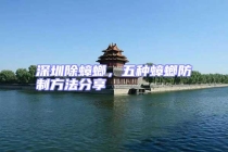 深圳除蟑螂，五種蟑螂防制方法分享