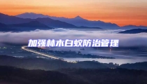 加強(qiáng)林木白蟻防治管理