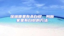 深圳哪里有殺白蟻，判斷家里有白蟻的方法
