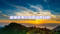 深圳殺蟲(chóng)公司防治散白蟻