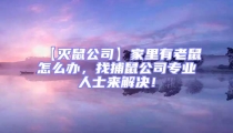 【滅鼠公司】家里有老鼠怎么辦，找捕鼠公司專業(yè)人士來解決！
