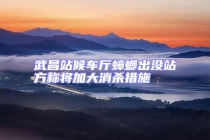 武昌站候車廳蟑螂出沒站方稱將加大消殺措施