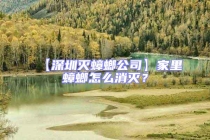 【深圳滅蟑螂公司】家里蟑螂怎么消滅？