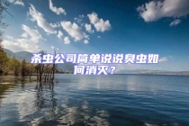 殺蟲公司簡單說說臭蟲如何消滅？